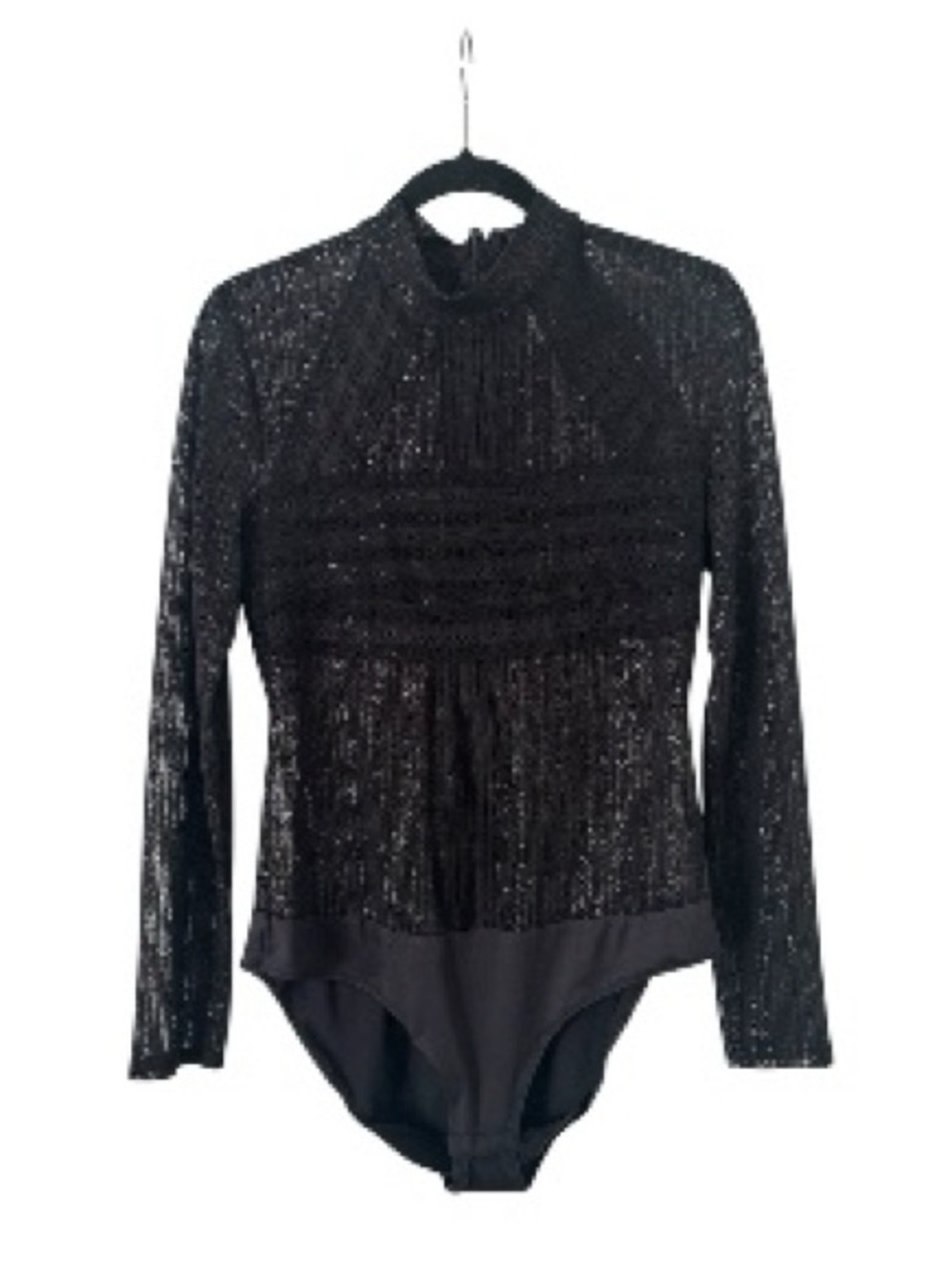 BCBGMaxAzria High Neck Sheer Bodysuit - Picture 2 of 4